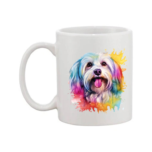 Mug - 11oz - Havanese Dog in vibrant watercolours 4