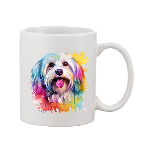 Mug - 11oz - Havanese Dog in vibrant watercolours 4