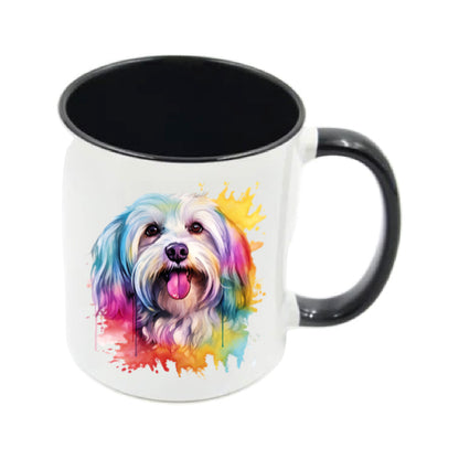 Mug - 11oz - Havanese Dog in vibrant watercolours 4