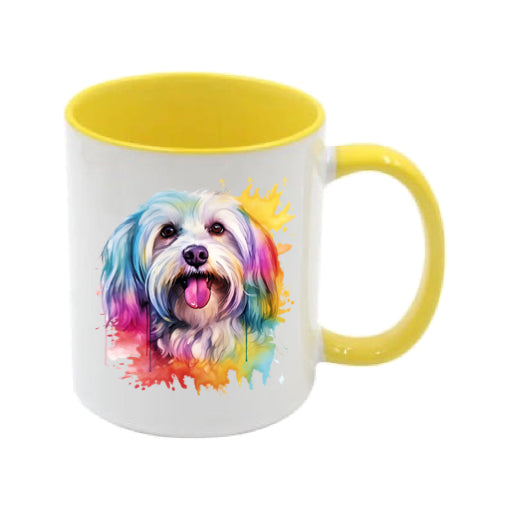Mug - 11oz - Havanese Dog in vibrant watercolours 4