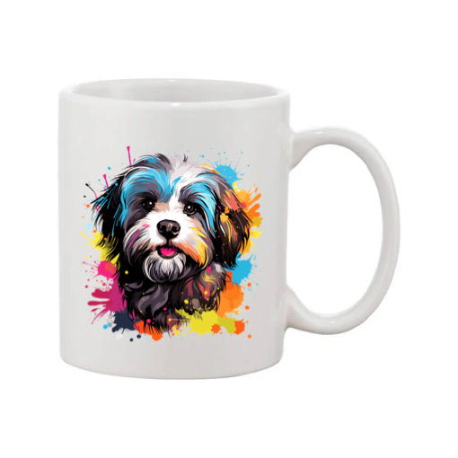 Mug - 11oz - Havanese Dog in vibrant watercolours 1