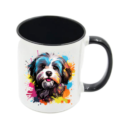 Mug - 11oz - Havanese Dog in vibrant watercolours 1