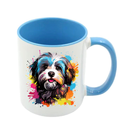 Mug - 11oz - Havanese Dog in vibrant watercolours 1