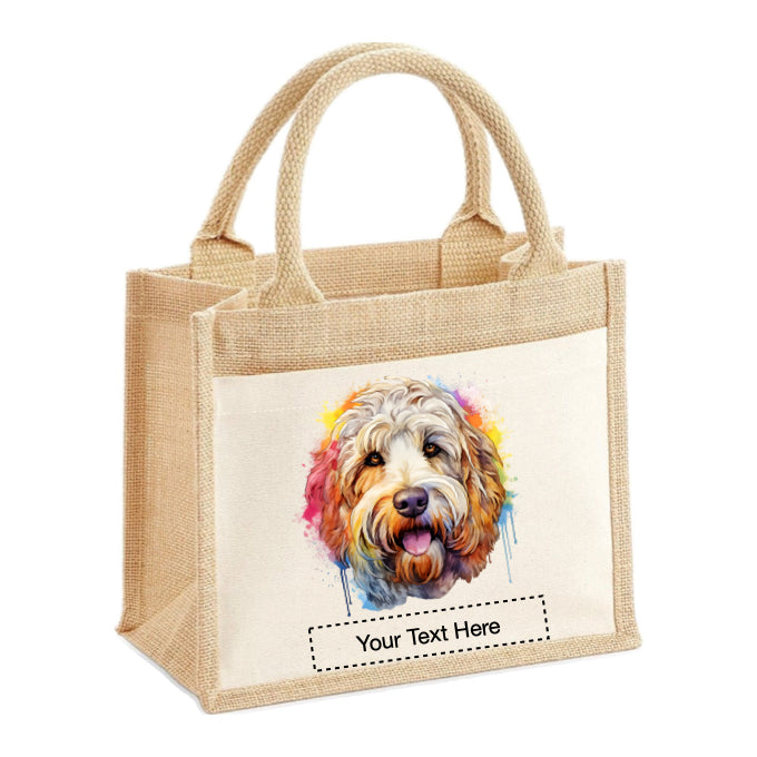 Jute Tote Bags - With 8 different images of Labradoodle dog breed