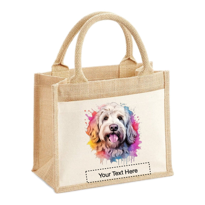 Jute Tote Bags - With 8 different images of Labradoodle dog breed