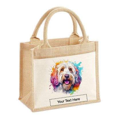 Jute Tote Bags - With 8 different images of Labradoodle dog breed