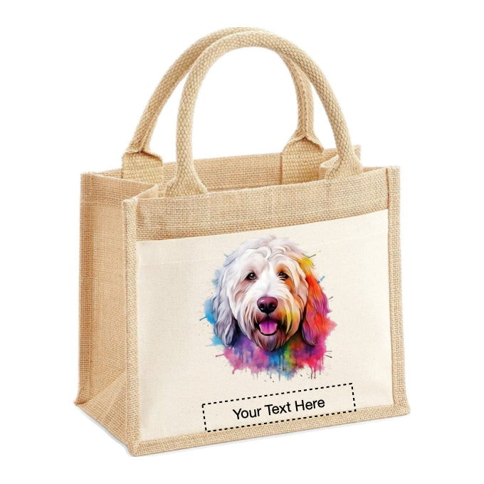 Jute Tote Bags - With 8 different images of Labradoodle dog breed