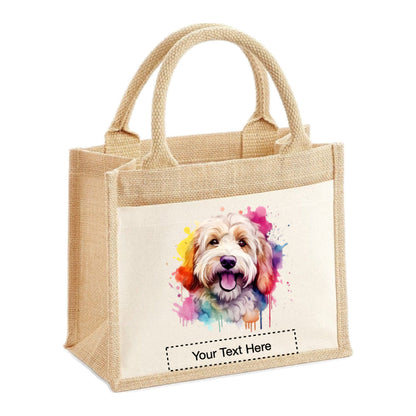 Jute Tote Bags - With 8 different images of Labradoodle dog breed