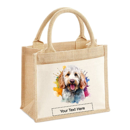 Jute Tote Bags - With 8 different images of Labradoodle dog breed