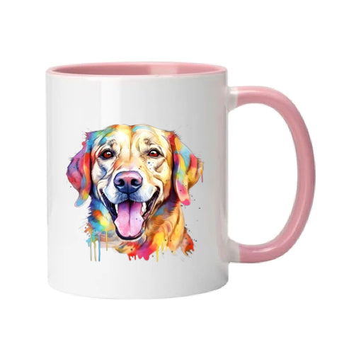 Mug - 11oz - Labrador in vibrant watercolours 4