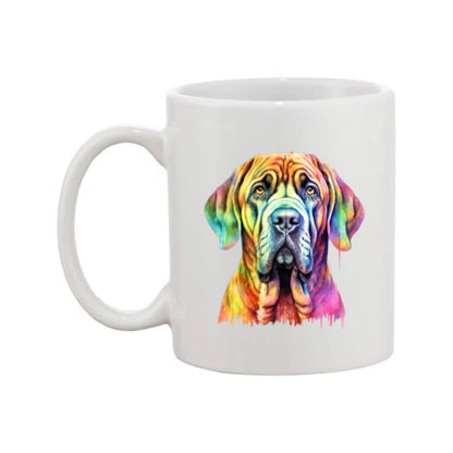 Mug - 11oz - Mastiff in vibrant watercolours 1