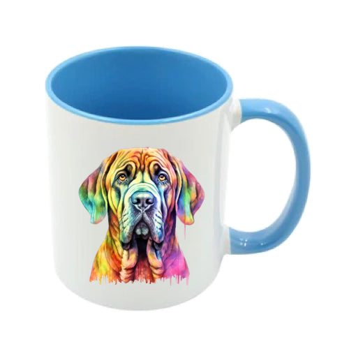 Mug - 11oz - Mastiff in vibrant watercolours 1