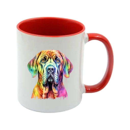 Mug - 11oz - Mastiff in vibrant watercolours 1