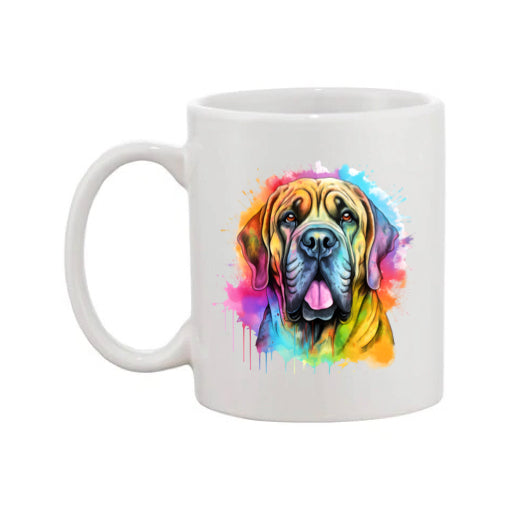Mug - 11oz - Mastiff in vibrant watercolours 2