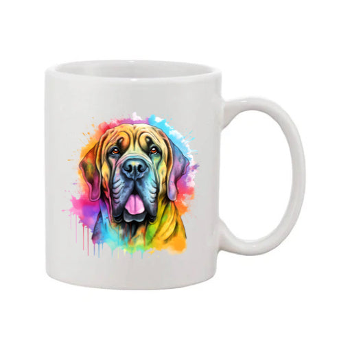 Mug - 11oz - Mastiff in vibrant watercolours 2