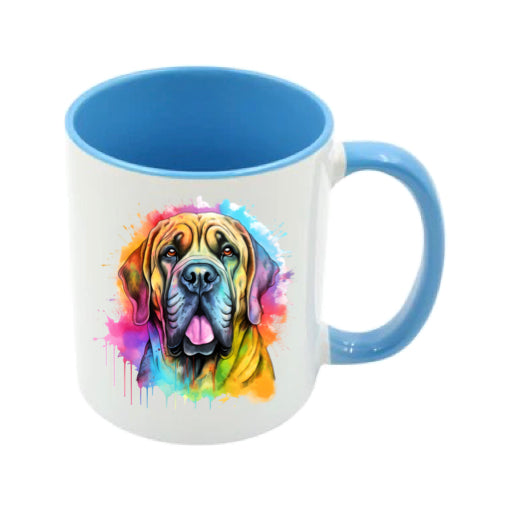 Mug - 11oz - Mastiff in vibrant watercolours 2