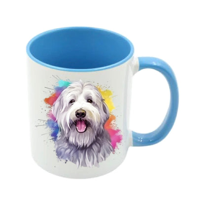 Mug - 11oz - Old English Sheepdog in vibrant watercolours 1