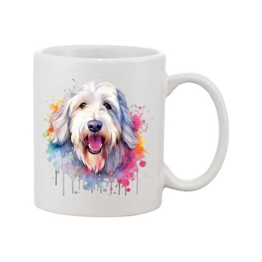 Mug - 11oz - Old English Sheepdog in vibrant watercolours 2