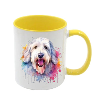 Mug - 11oz - Old English Sheepdog in vibrant watercolours 2