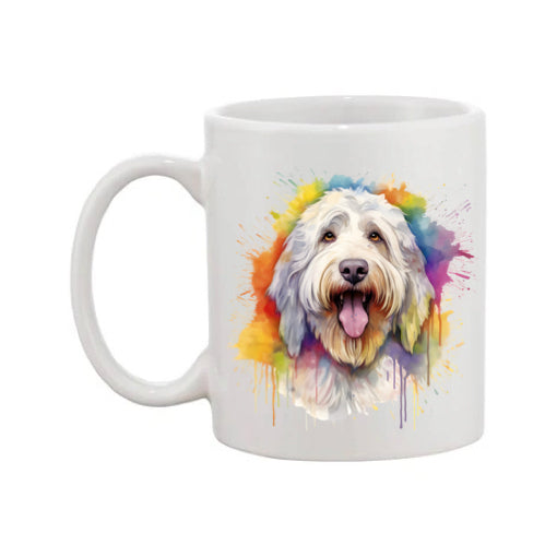 Mug - 11oz - Old English Sheepdog in vibrant watercolours 3