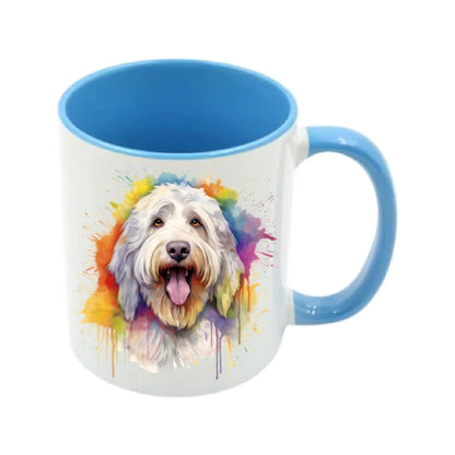 Mug - 11oz - Old English Sheepdog in vibrant watercolours 3