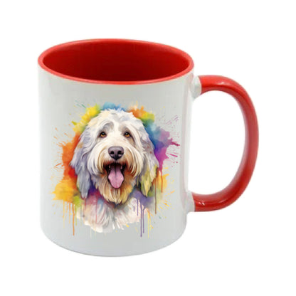 Mug - 11oz - Old English Sheepdog in vibrant watercolours 3