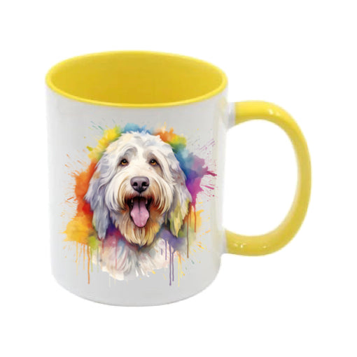 Mug - 11oz - Old English Sheepdog in vibrant watercolours 3