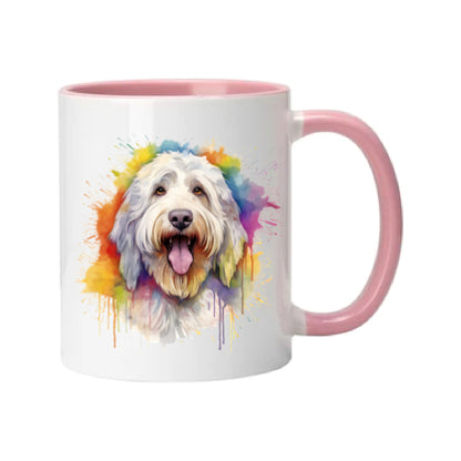 Mug - 11oz - Old English Sheepdog in vibrant watercolours 3