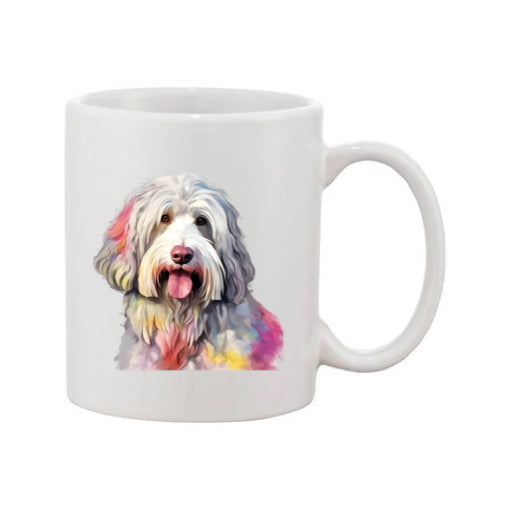 Mug - 11oz - Old English Sheepdog in vibrant watercolours 4