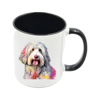 Mug - 11oz - Old English Sheepdog in vibrant watercolours 4
