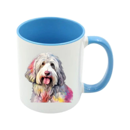 Mug - 11oz - Old English Sheepdog in vibrant watercolours 4