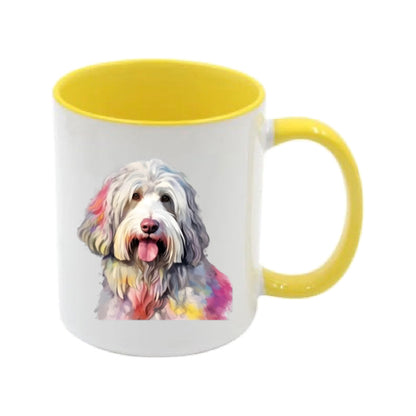 Mug - 11oz - Old English Sheepdog in vibrant watercolours 4