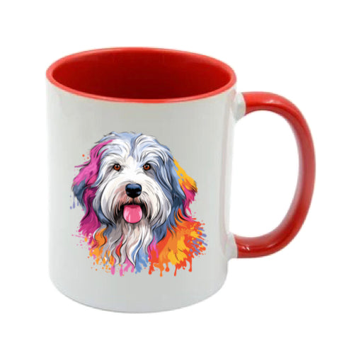 Mug - 11oz - Old English Sheepdog in vibrant watercolours 5