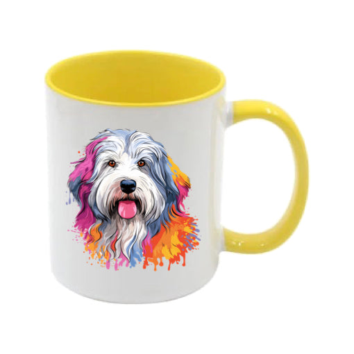 Mug - 11oz - Old English Sheepdog in vibrant watercolours 5