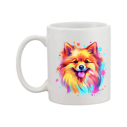 Mug - 11oz - Pomeranian in vibrant watercolours