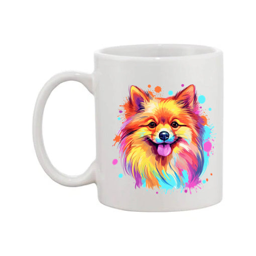 Mug - 11oz - Pomeranian in vibrant watercolours