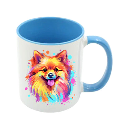 Mug - 11oz - Pomeranian in vibrant watercolours
