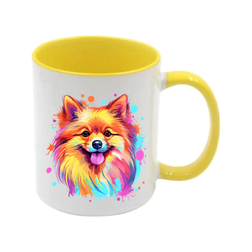 Mug - 11oz - Pomeranian in vibrant watercolours