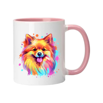 Mug - 11oz - Pomeranian in vibrant watercolours