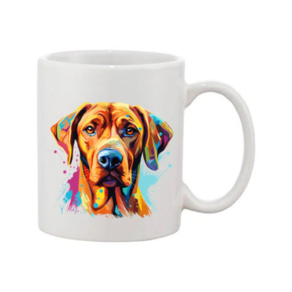 Mug - 11oz - Rhodesian Ridgeback in vibrant watercolours 1