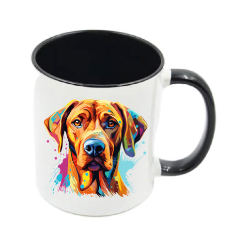 Mug - 11oz - Rhodesian Ridgeback in vibrant watercolours 1