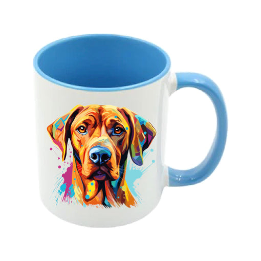 Mug - 11oz - Rhodesian Ridgeback in vibrant watercolours 1
