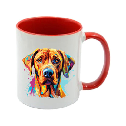 Mug - 11oz - Rhodesian Ridgeback in vibrant watercolours 1