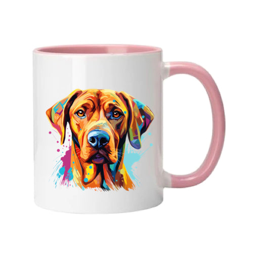 Mug - 11oz - Rhodesian Ridgeback in vibrant watercolours 1