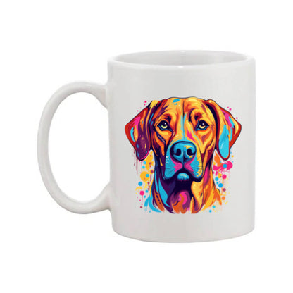 Mug - 11oz - Rhodesian Ridgeback in vibrant watercolours 2