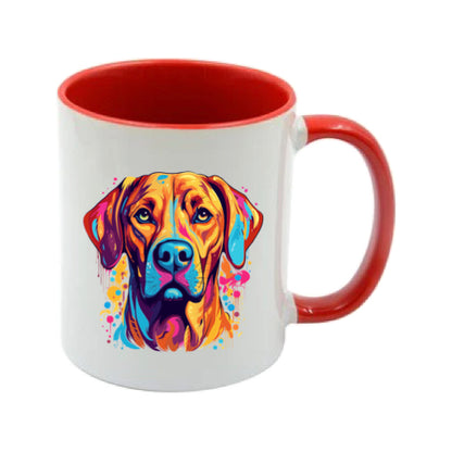 Mug - 11oz - Rhodesian Ridgeback in vibrant watercolours 2