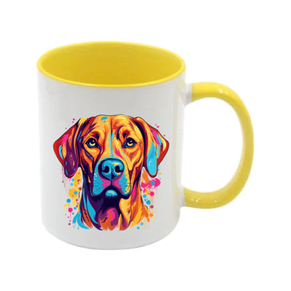 Mug - 11oz - Rhodesian Ridgeback in vibrant watercolours 2