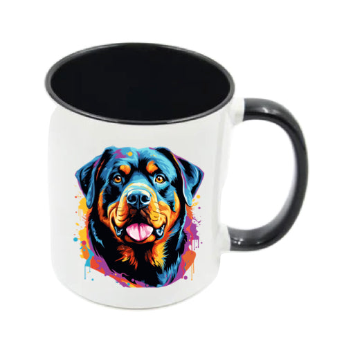 Mug - 11oz - Rottweiler in vibrant watercolours