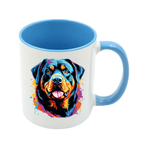 Mug - 11oz - Rottweiler in vibrant watercolours