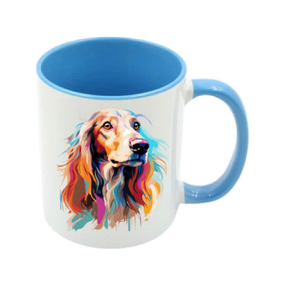 Mug - 11oz - Saluki in vibrant watercolours